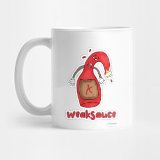 Weak Sauce Funny Bottle Cartoon Motto Mug